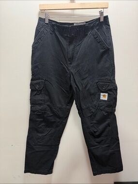 Carhartt Black Women’s Cargo Work Pants Size L 37length 26inseam